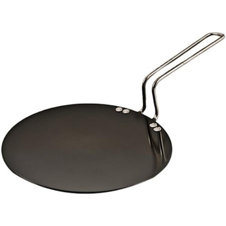 Bakebetter Futura Non-Stick Concave Tava Griddle 10 in. - 4.88 with Steel Handle BA37354
